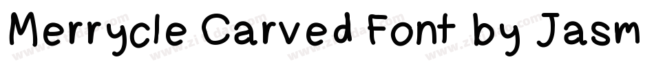 Merrycle Carved Font by Jasm 7NTypes字体转换